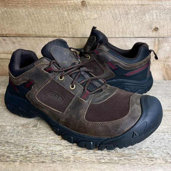 Keen Targhee 3 III Waterproof Brown Leather Low Top Hiking Mens Shoes Size 14 - Picture 1 of 16